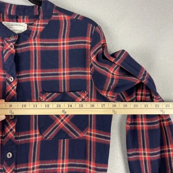 Current Elliott Flannel Dress Women Small Drop Waist Plaid Academia Preppy - Picture 7 of 13